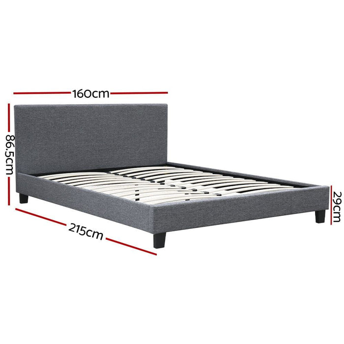 Artiss Bed Frame Queen Size Grey NEO -Home Living Store - -  