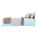 Artiss Bed Frame Queen Size LED Gas Lift White LUMI -Home Living Store - -  