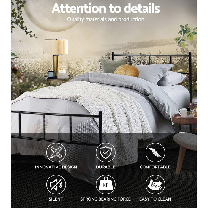Artiss Bed Frame Single Metal Bed Frames SOL -Home Living Store - -  