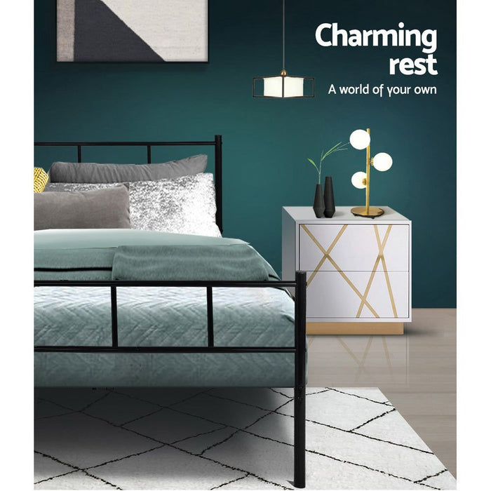 Artiss Bed Frame Single Metal Bed Frames SOL -Home Living Store - -  