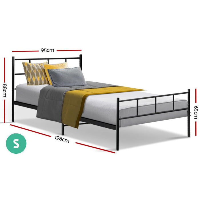 Artiss Bed Frame Single Metal Bed Frames SOL -Home Living Store - -  