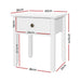 Artiss Bedside Table 1 Drawer - BOW White -Home Living Store - -  