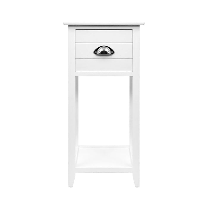 Artiss Bedside Table Vintage - THYME White -Home Living Store - -  