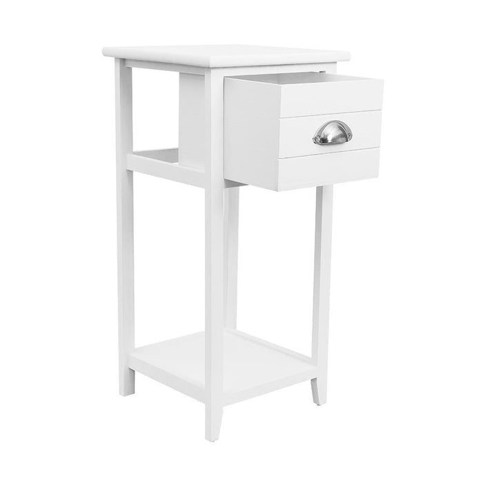 Artiss Bedside Table Vintage - THYME White -Home Living Store - -  