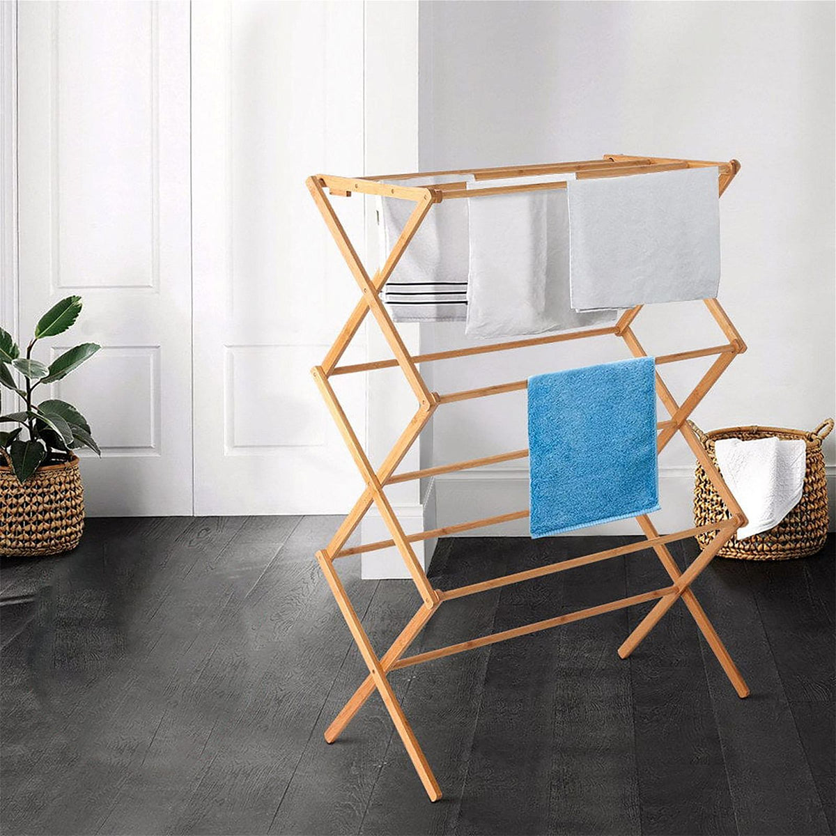 Artiss Clothes Rack Airer Foldable Bamboo Drying Laundry Dryer Garment Home Living Store