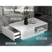 Artiss Coffee Table Led Lights White -Home Living Store - -  