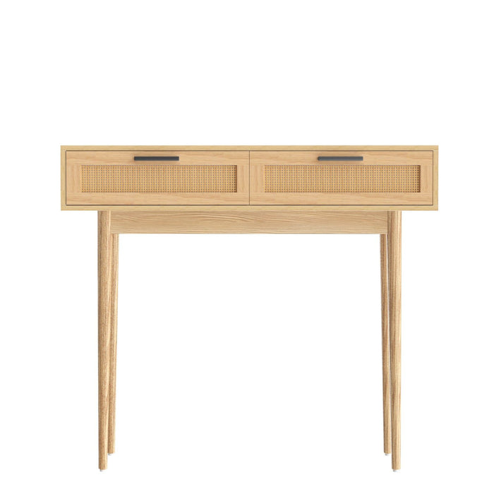 Artiss Console Table 2 Rattan Drawers -Home Living Store - -  