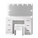 Artiss Dressing Table Set Stool 10 Led Bulbs White Debbie -Home Living Store - -  