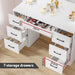 Artiss Dressing Table Set Stool 10 Led Bulbs White Debbie -Home Living Store - -  