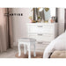 Artiss Dressing Table Stool Bedroom White Make Up Chair Fabric Furniture -Home Living Store - -  