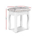 Artiss Dressing Table Stool Bedroom White Make Up Chair Fabric Furniture -Home Living Store - -  