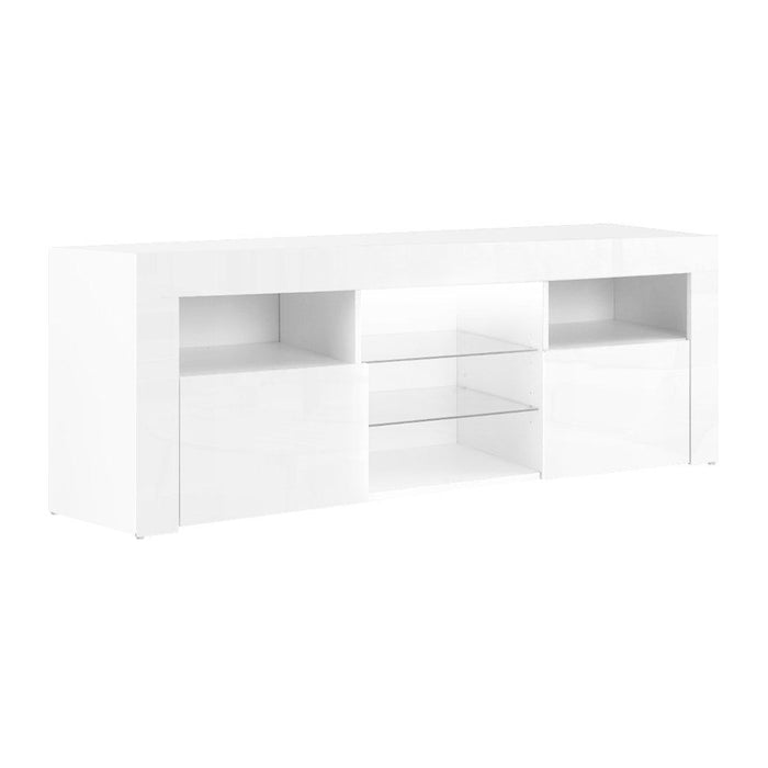 Artiss Entertainment Unit TV Cabinet LED 145cm White Angus -Home Living Store - -  