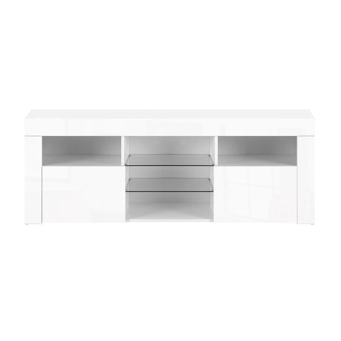 Artiss Entertainment Unit TV Cabinet LED 145cm White Angus -Home Living Store - -  