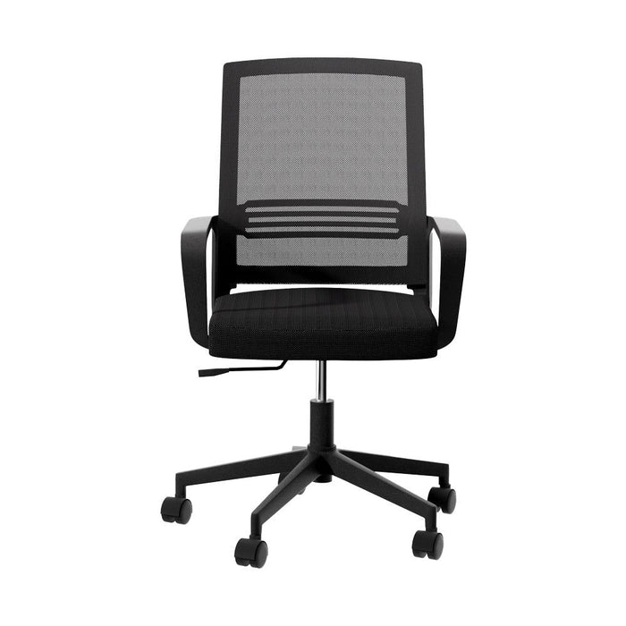 Artiss Mesh Office Chair Computer Gaming Desk Chairs Work Study Mid Back Black -Home Living Store - -  