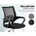 Artiss Mesh Office Chair Mid Back Black -Home Living Store - -  