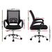 Artiss Mesh Office Chair Mid Back Black -Home Living Store - -  