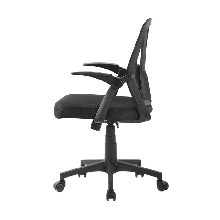 Artiss Mesh Office Chair Mid Back Black -Home Living Store - -  