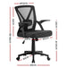 Artiss Mesh Office Chair Mid Back Black -Home Living Store - -  