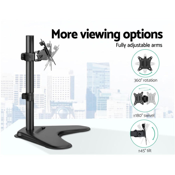 Artiss Monitor Arm Stand Single Black -Home Living Store - -  