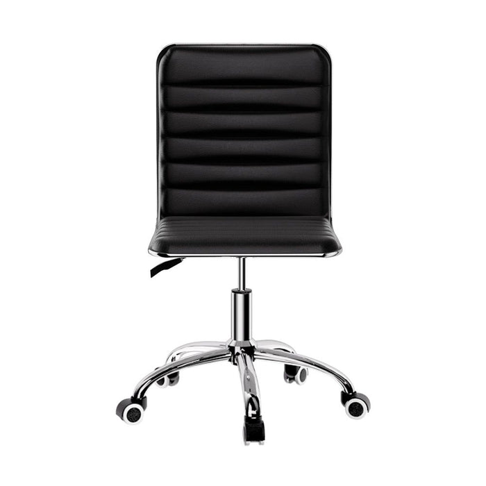 Artiss Office Chair Computer Desk Gaming Chairs PU Leather Low Back Black -Home Living Store - -  