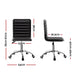 Artiss Office Chair Computer Desk Gaming Chairs PU Leather Low Back Black -Home Living Store - -  