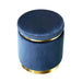 Artiss Ottoman Foot Stool Round Velvet Navy -Home Living Store - -  