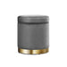 Artiss Ottoman Storage Foot Stool Round Velvet Charcoal -Home Living Store - -  