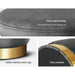 Artiss Ottoman Storage Foot Stool Round Velvet Charcoal -Home Living Store - -  