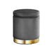 Artiss Ottoman Storage Foot Stool Round Velvet Charcoal -Home Living Store - -  