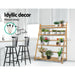 Artiss Plant Stand 4 Tier Bamboo Slat Flower Pot Shelf Pine -Home Living Store - -  