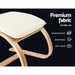 Artiss Rocking Armchair Bentwood Frame With Foot Stool Beige -Home Living Store - -  