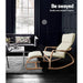 Artiss Rocking Armchair Bentwood Frame With Foot Stool Beige -Home Living Store - -  