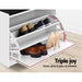 Artiss Shoe Cabinet Bench Shoes Storage Rack Organiser Drawer White 15 Pairs -Home Living Store - -  
