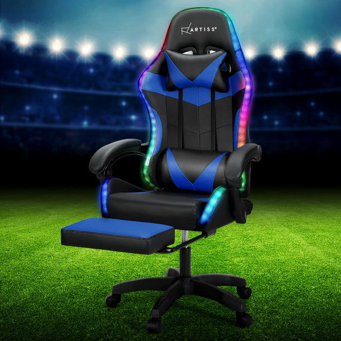 Gaming chair with footrest in store deals