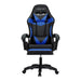 Artiss Six Point Massage Gaming Office Chair 7 LED Footrest Blue -Home Living Store - -  