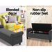 Artiss Storage Ottoman Blanket Box 125cm Arm Linen Grey -Home Living Store - -  