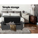 Artiss Storage Ottoman Blanket Box 125cm Arm Linen Grey -Home Living Store - -  