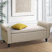 Artiss Storage Ottoman Blanket Box 125cm Arm Linen Taupe -Home Living Store - -  