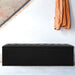 Artiss Storage Ottoman Blanket Box 140cm Leather Black -Home Living Store - -  