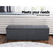 Artiss Storage Ottoman Blanket Box 140cm Linen Dark Grey -Home Living Store - -  