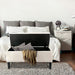 Artiss Storage Ottoman Blanket Box 96cm Linen Taupe -Home Living Store - -  