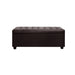Artiss Storage Ottoman Blanket Box 97cm Leather Brown -Home Living Store - -  