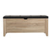 Artiss Storage Ottoman Blanket Box Leather Oak -Home Living Store - -  