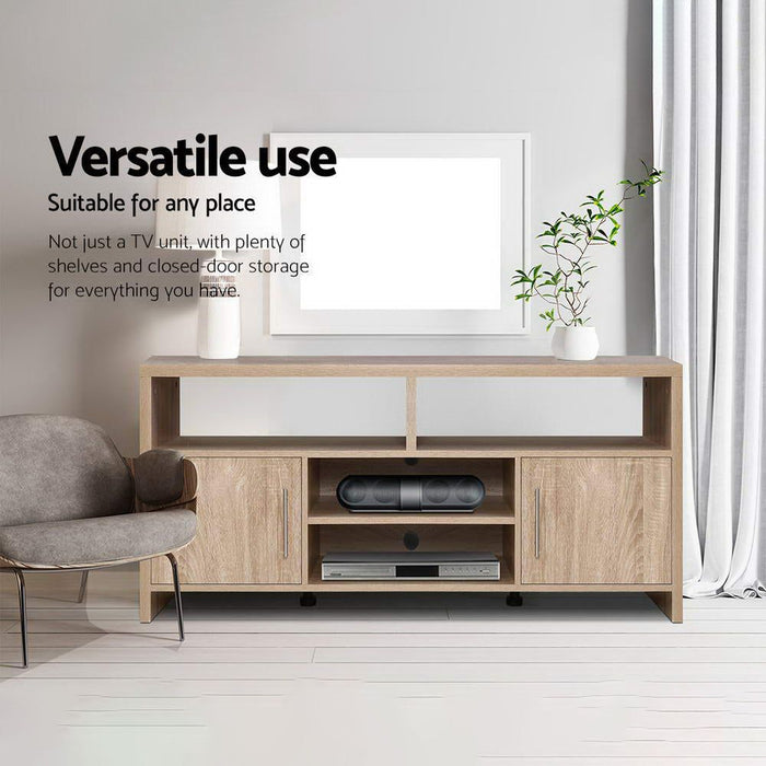 Artiss TV Cabinet Entertainment Unit 140cm Oak Ken -Home Living Store - -  