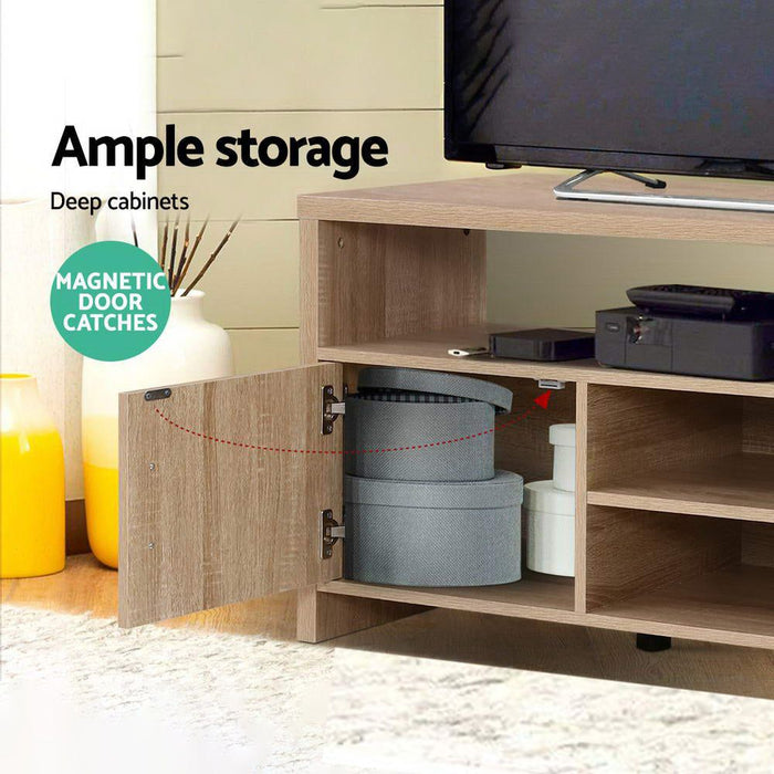 Artiss TV Cabinet Entertainment Unit 140cm Oak Ken -Home Living Store - -  