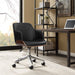 Artiss Wooden Office Chair Fabric Seat Black -Home Living Store - -  