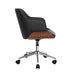 Artiss Wooden Office Chair Fabric Seat Black -Home Living Store - -  