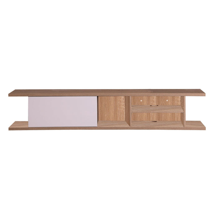 Auldrin 200cm Floating Entertainment Unit, TV Unit, Wall Mount Oak by Tauris -Home Living Store - -  
