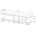 Auldrin 200cm Floating Entertainment Unit, TV Unit, Wall Mount Oak by Tauris -Home Living Store - -  