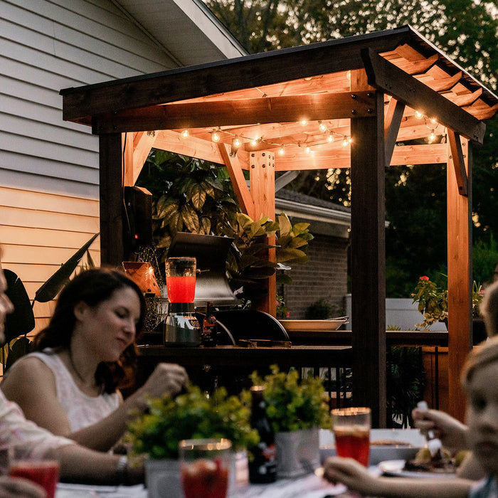 Backyard Discovery Saxony Grill/BBQ Electric Gazebo -Home Living Store - -  